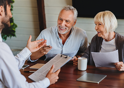 Couple meeting with financial advisor